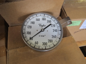 LOT TO INCLUDE: (4 PALLETS) MISC. GAUGES, THERMOMETERS, AND SENSORS. LOADING & HANDLING FEE $15-4170